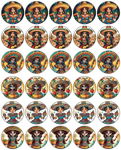 Mexikanisches mädchen cupcake - mexikanisches,