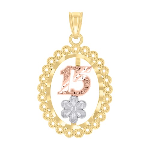 10kt gold dreifarbig damen - damen, 15