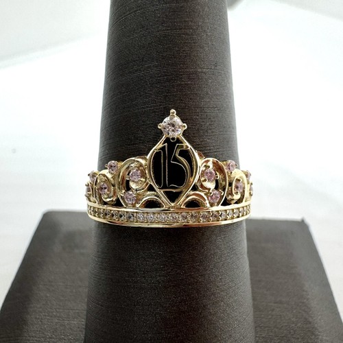 10k gelbgold ring - ring, krone