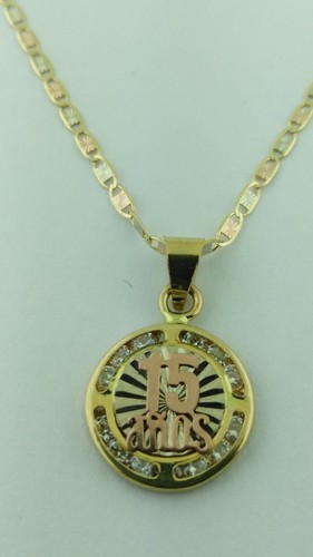 14k gold quinceanera anhänger - 14k,