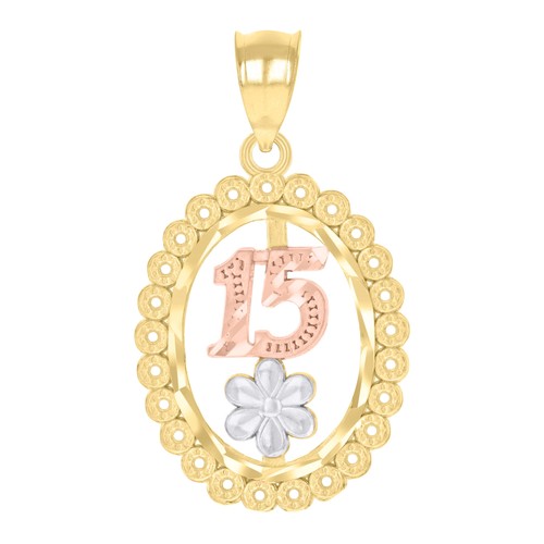 14k gold damen dreifarbig - dreifarbig, 15