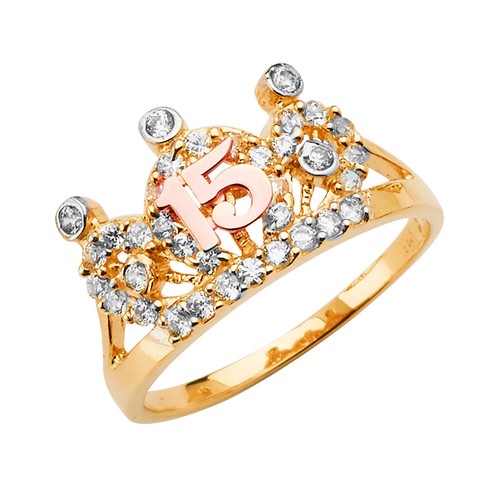 14k tri color - color, 15
